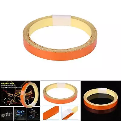 ・Orange 1cm * 5m Reflective Warning Tape Sticker Strip Decal For Car Motorcycle • $7.32