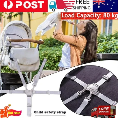 $14.92 • Buy Kids 5 Point Safety Harness Stroller Baby High Chair Pram Buggy Car Belt Strap