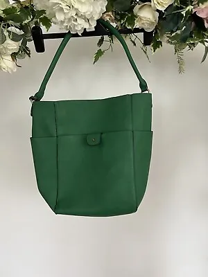 JOULES Whitworth Bucket Bag Green Handbag Faux Leather NEW FREEPOST OG97 • £29.99