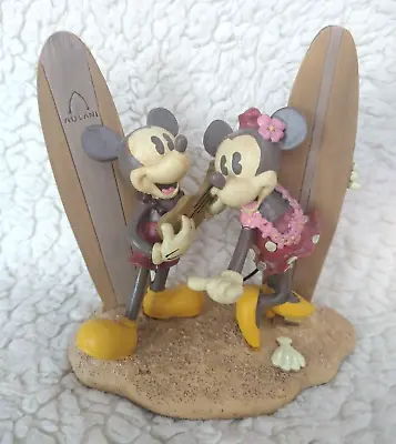 Disney Aulani Mickey & Minnie Mouse Surf Board Figurine Exclusive Hawaii • $35