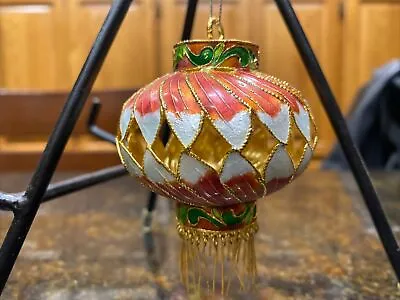 Vintage Handmade Chinese Cloisonne Lantern Ornament • $24.99