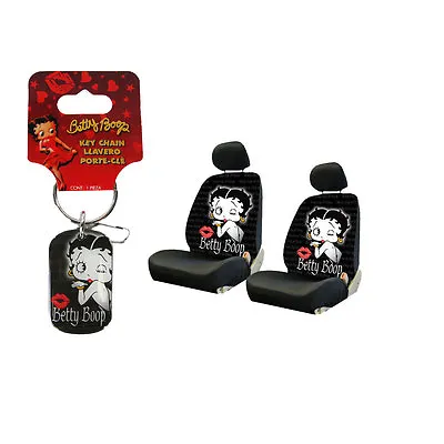 $58.84 • Buy New Classic Betty Boop Timeless Car Truck Front Seat Covers Key-Chain