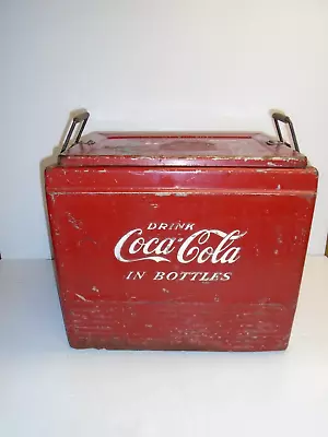 Vintage  COCA-COLA IN BOTTLES  Cooler - Customized By C.F. Phillips Boyd Mn. • $189.95