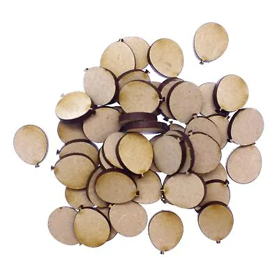 50 X Wooden Laser Cut MDF Shapes Craft Blank Embellishments - Balloons 20mm • £3.20