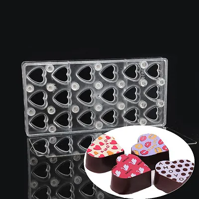 Heart DIY Chocolate Transfer Sheet Custom Molds Magnetic Polycarbonate Mould • $39.99