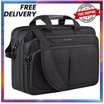 Laptop Bag 18  Expandable Fits Up To 17.3  Briefcase Large Travel Water-Repellen • $51.66