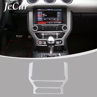 Silver Center Console GPS Navigation Panel Decor Cover Trim For Ford Mustang 15+ • $32.99