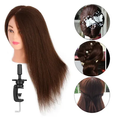 £31.99 • Buy 26  100% Real Human Hair Practice Training Head Hairdressing Mannequin Doll UK
