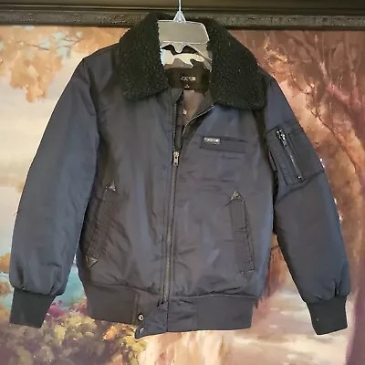 £12.12 • Buy Joe's Boy's Black Bomber Jacket W Faux Fur Lined Collar Size Small S 7/8  