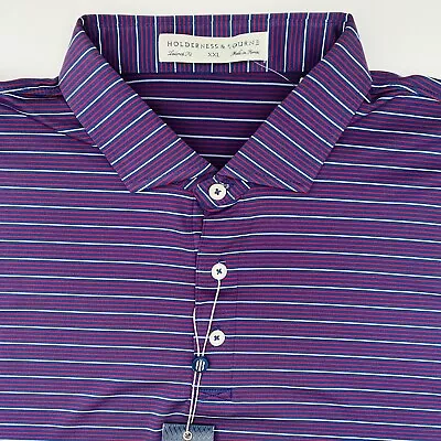 Holderness & Bourne The Sands Polo XXL Muirfield Blue Red White • $59.99