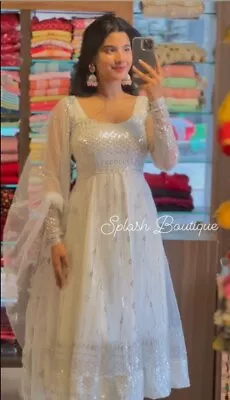 $99 • Buy Pakistani Indian Wedding Anarkali Dress Bollywood Salwar Kameez Party Wear Suit