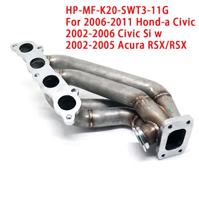 For Civic RSX K20 HP Series 48MM WG Side Winder Equal Length T3 Turbo Manifold • $208.99