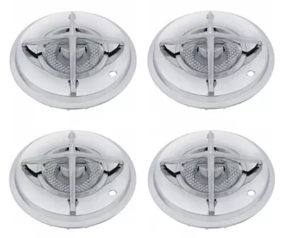 $285 • Buy 15  4 CROSS BAR Hot Rod Custom Chrome Hubcaps Wheelcovers SET