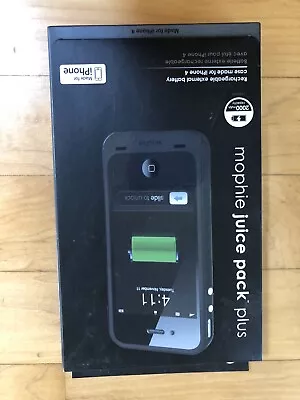 Mophie Juice Pack Plus Rechargeable Case For IPhone 4 & 4s Black-Original Box • $6.99