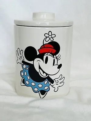 DISNEY Minnie Mouse Canister Cookie Jar Double Sided Rare 2021 Pre-Own • $24.95