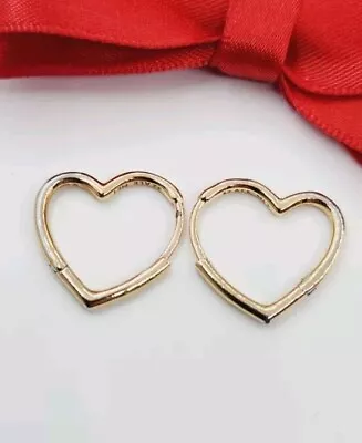 Genuine Pandora Rose Gold Asymmetrical Heart Hoop Earrings ALE MET • $49