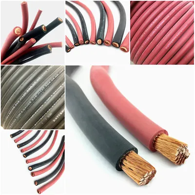 Welding Cable Flexible Rubber SGR Battery Cable SAE J1127 Pure Copper - USA Made • $1.40