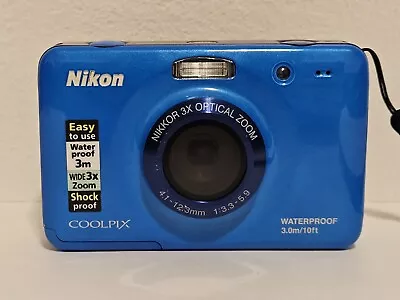 Nikon Coolpix S30 10.1MP Digital Camera - Blue Waterproof Camera Nikon Coolpix  • $15