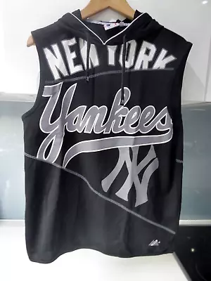 MAJOR LEAGUE BASEBALL MAJESTIC ATHLETIC MLB Black NEW YORK YANKEES Hoodie Size M • £14.99