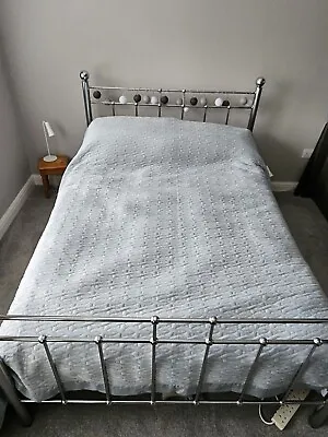 Kelly Hoppen Pale Blue Bedspread Throw 254cm X 244cm Chainlink Pattern • £24.99