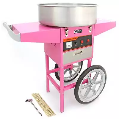 KuKoo Commercial Cotton Candy Floss Machine & Cart / 500 Candy Floss Sticks / • £349.99