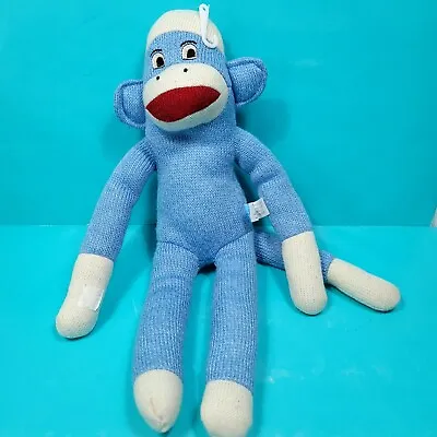 $29.74 • Buy MAXX The Sock Monkey Blue White Plush Stuffed Animal 17  Soft Knit Doll RARE