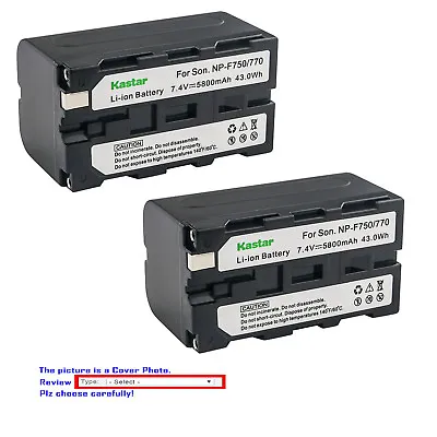 Kastar Battery F770 For Sony NP-F770 NP-F750 NP-F730 NP-F975 NP-F970 NPF960 F950 • $15.99