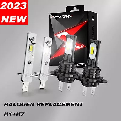 H1+H7 4X LED Headlight 4400W Bulbs Kit 6000K For Benz W202 C230 C280 1997-2000 • $37.99