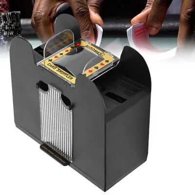 6-Deck Bridge Game Electric Playing Card Shuffler Automatic Poker Shuffling Mach • $20.89