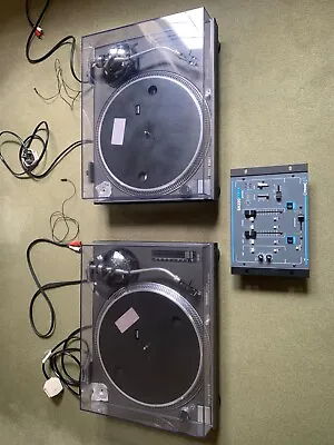£1750 • Buy Technics SL-1210MK2 X 2 Record Decks With Citronic SM250 Mixer