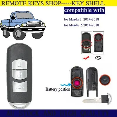 Remote Key Case Shell Fob For Mazda 3 6 2014 2015 2016 2017-18 SKE13D-01 3Button • $14.39