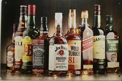 $10 • Buy JIM BEAM  Rustic Look Vintage Tin Metal Sign Man Cave, Shed-Garage Bar 