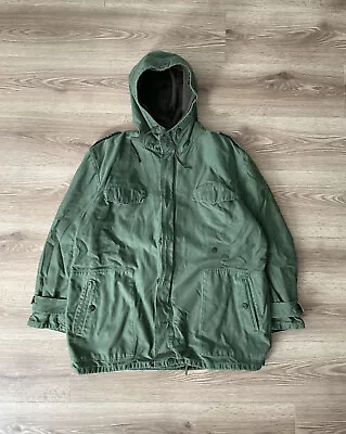 Military Green Parka Jacket WISPO 1987 Heavy Duty Polyacryl Mens One Size • $65