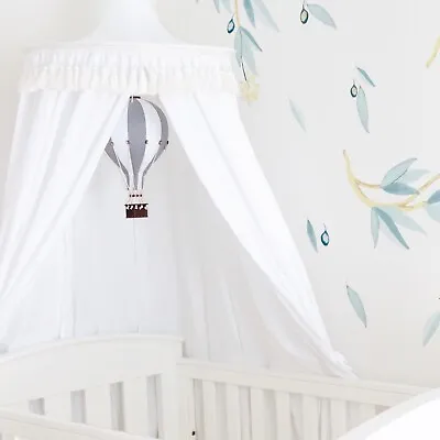 Kids White Bed Canopy Nursery And Kids Bedroom Canopy White Gender Neutral • $50