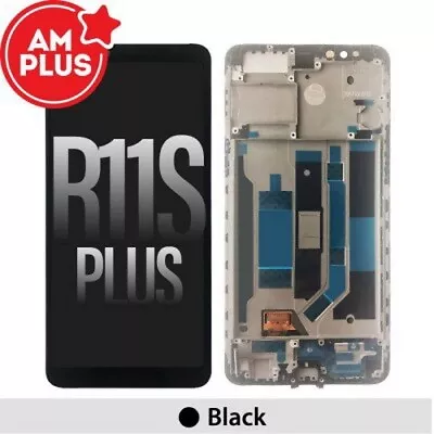 OPPO R11s Plus LCD Touch Screen Digitizer Assembly Replacement With FRAME BLACK • $48.95