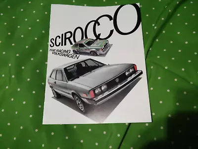 1977 VW Scirocco Brochure Original New Old Stock • $14.95