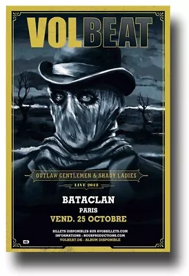 Volbeat Framed Paris Concert Poster • $21.99