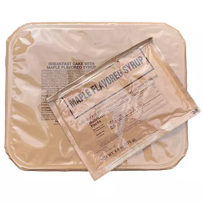 MRE Tray Pack Breakfast Cake With Maple Syrup Unitized Group Ration (UGR) • $18.95