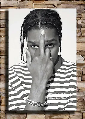 1391 ASAP Rocky Hip Hop Rapper Music Fabric Poster 21x14 27x40 • $13.40