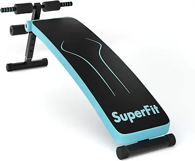 Adjustable Ab Bench: Home Gym Slant Workout Decline Curved • $105.38