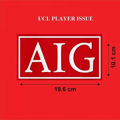 Manchester United AIG White Sponsor Jersey Logo Player Issue UCL Official Shirt • $1