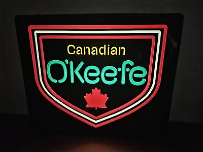 Vintage 1984 Advertising Canadian O’Keefe Neon Style Lighted Beer Sign 15”x18” • $89