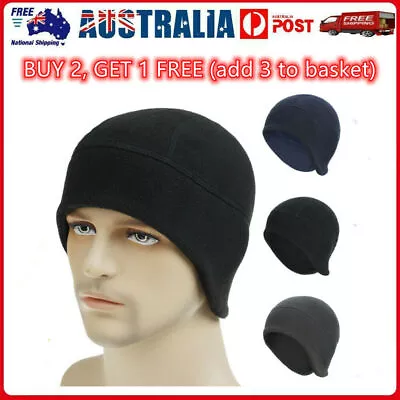 Mens Fleece Beanie Hats With Earflaps Winter Warm Russian Ears Cover Skull Caps • $14.68