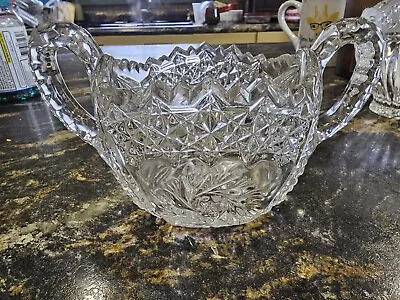 Vintage Cut Glass Sugar Bowl • $14.24