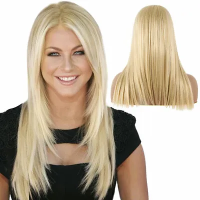 Womens Ladies Real Ombre Blonde Long Curly Wigs Natural Wavy Hair Cosplay Wig· • £12.29
