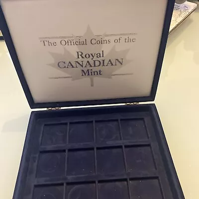 Empty Royal Canadian Mint Official Coins Presentation Box Blue Great Condition • £21.99