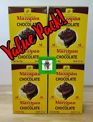 4X) De La Rosa Chocolate Covered Marzipan Peanut Candy (each Package 16 Pieces) • $36.98