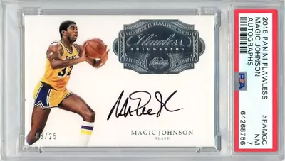 2017-18 PANINI Flawless Magic Johnson Flawless Autograph /25 #FAMGC PSA7 • $439.99