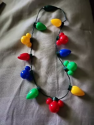Disney Mickey Mouse/Christmas Bulb Light Up Neckalce 6 Options See Video • $22