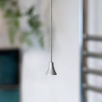 £3.99 • Buy Bathroom Light Pull Cord String, Contemporary Silver Cord, Connector And Acorn.